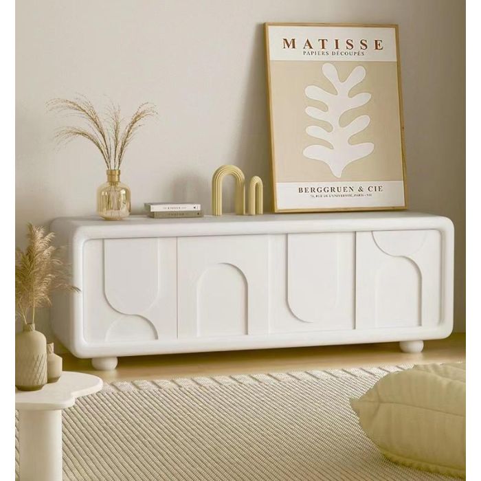 Mueble de TV DKD Home Decor Blanco Madera MDF 160 x 37 x 50 cm 1