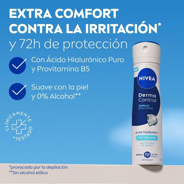 Nivea Derma Control Defend desodorante spray 72h anti-picor con hialurónico y provitamina B5 200 ml 2 Nivea Derma Control Defend desodorante spray 72h anti-picor con hialurónico y provitamina B5 200 ml 2