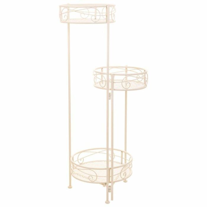 Soporte para Maceta Alexandra House Living Blanco Metal Hierro 25 x 158 x 40 cm 4