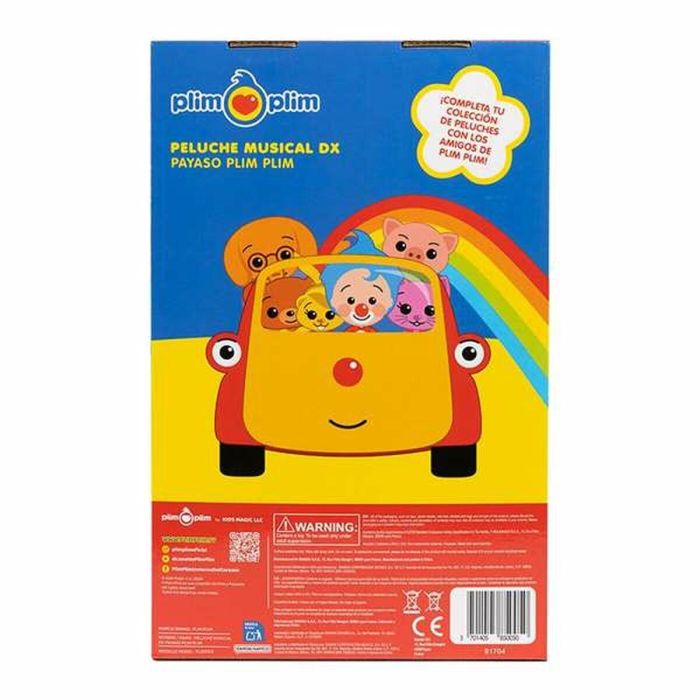 Bandai Peluche musical Payaso Plim Plim Deluxe con luz y sonido, 30 cm, para bebés desde 0 meses, pilas incluidas 2 Bandai Peluche musical Payaso Plim Plim Deluxe con luz y sonido, 30 cm, para bebés desde 0 meses, pilas incluidas 2