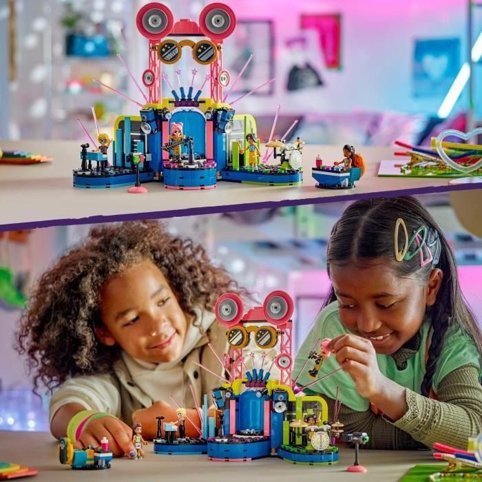 LEGO 42616 Friends Espectáculo Musical Heartlake City Set de Construcción con 4 Minifiguras Andrea, Escenario e Instrumentos 4 LEGO 42616 Friends Espectáculo Musical Heartlake City Set de Construcción con 4 Minifiguras Andrea, Escenario e Instrumentos 4