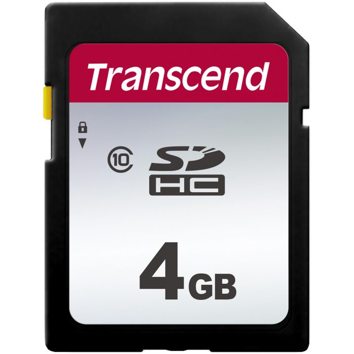 Transcend Tarjeta de Memoria SDHC 4GB 300S Clase 10, U1, 95MB/s Lectura, Resistente al Agua y Golpes