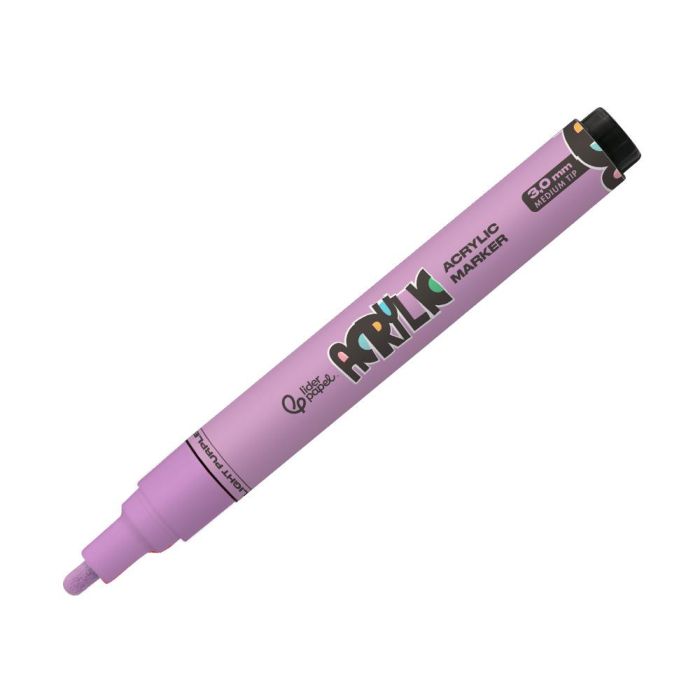 Rotulador Liderpapel Acrylic Base Agua Todo Tipo De Superficie Punta Redonda 3 mm Lila 1 Rotulador Liderpapel Acrylic Base Agua Todo Tipo De Superficie Punta Redonda 3 mm Lila 1