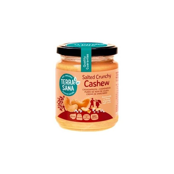 TERRASANA Crema Crunchy Anacardos con Sal del Himalaya Bio 250g
