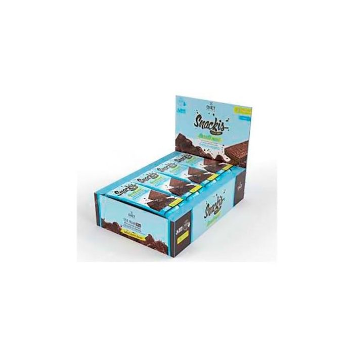 Diet Prime Snackis Compleat Barrita saciante Maxi Choco Negro, alta en fibra y proteína, 0% azúcares añadidos, 12 Uds