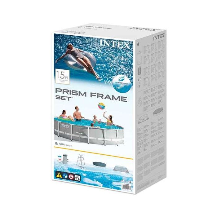 Piscina Desmontable Intex Prism Frame 14.614 l Gris 457 x 107 cm 1 Piscina Desmontable Intex Prism Frame 14.614 l Gris 457 x 107 cm 1