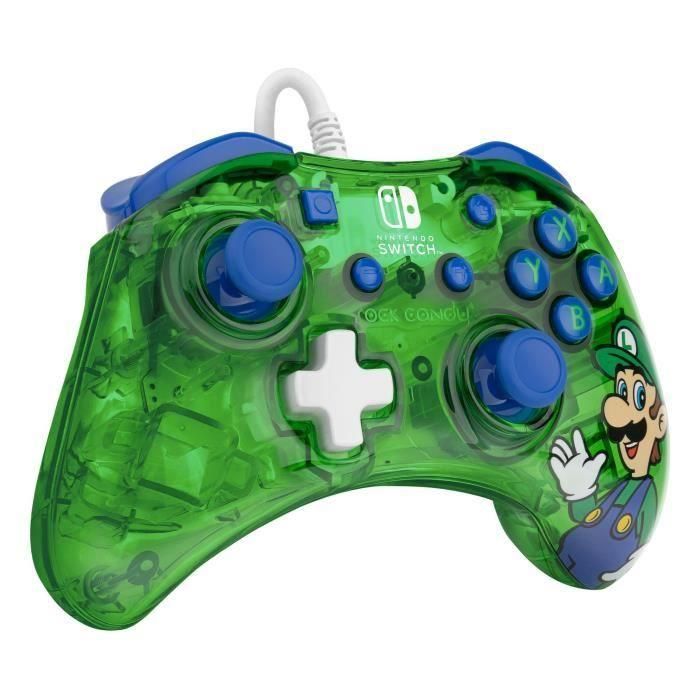Gamepad - Rock Candy - Super Mario LUIGI - Con cable - Colores brillantes - Ergonómico 5