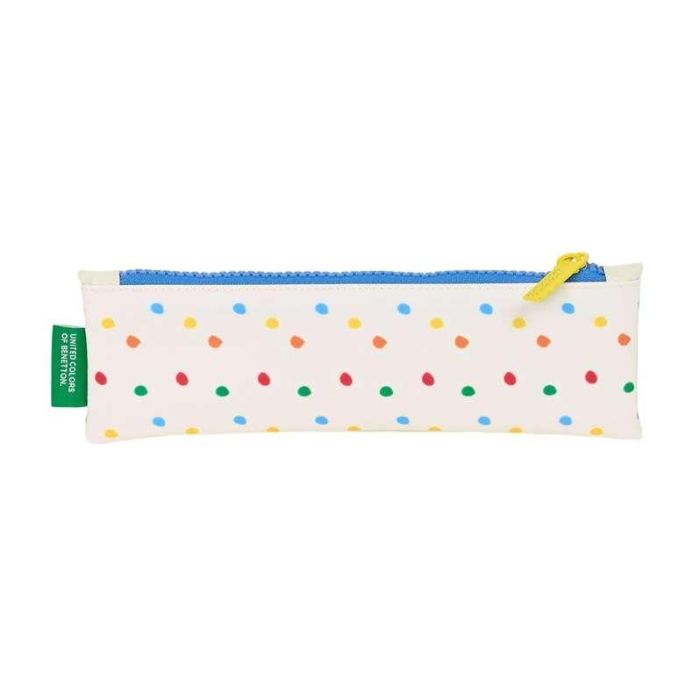 Estuche Escolar Benetton Topitos Blanco (20 x 6 x 1 cm) 1