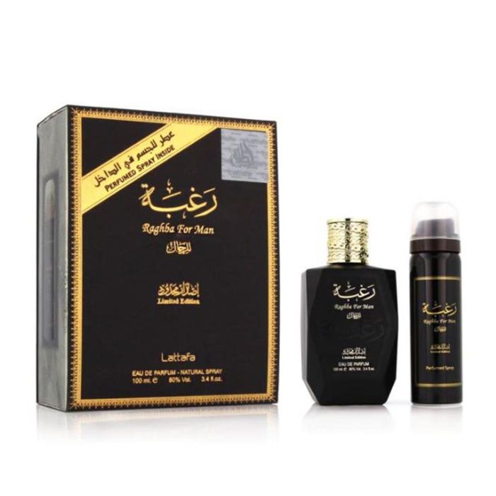 Lattafa Raghba eau de parfum for man 100un + spray perfumado