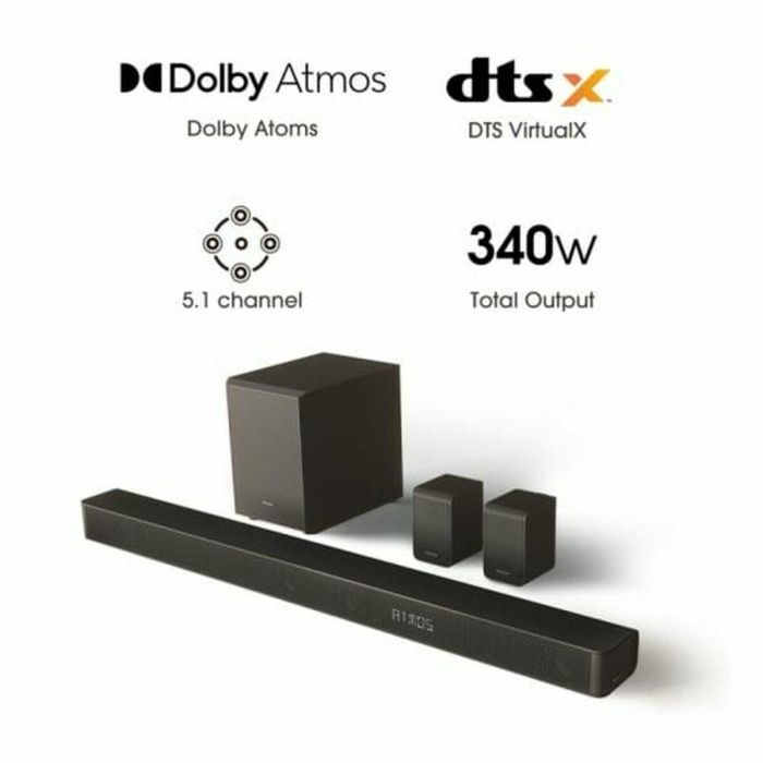 Barra de Sonido Hisense AX5100G 340W Negro 7 Barra de Sonido Hisense AX5100G 340W Negro 7