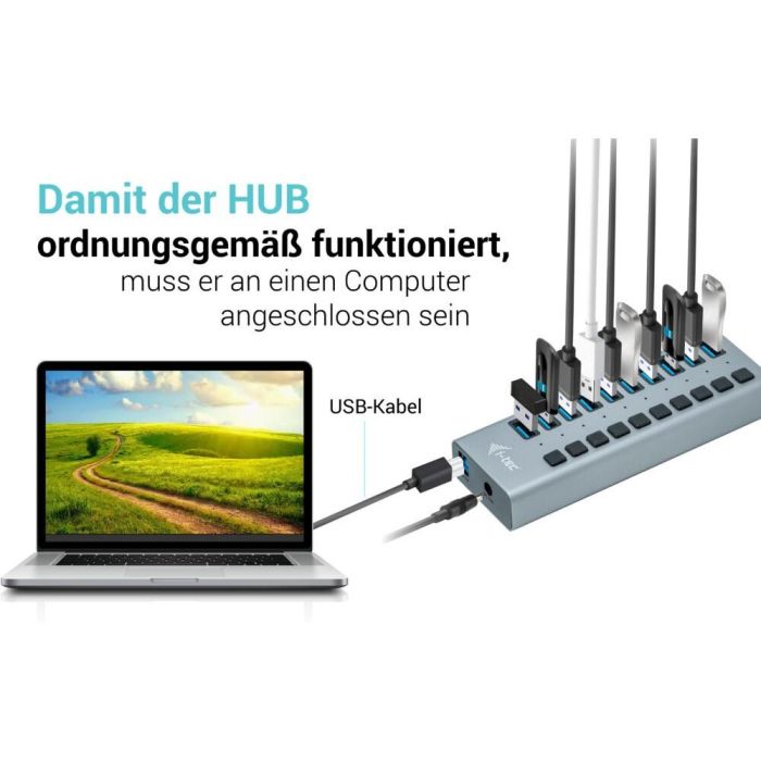 Hub USB i-Tec U3CHARGEHUB10 8