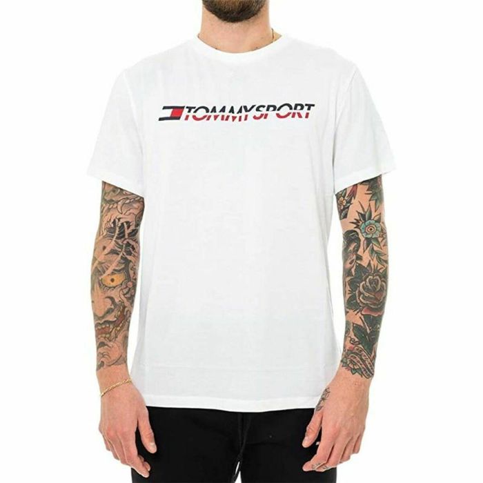 Camiseta de Manga Corta Hombre Tommy Hilfiger Logo Chest Blanco L 0 Camiseta de Manga Corta Hombre Tommy Hilfiger Logo Chest Blanco L 0