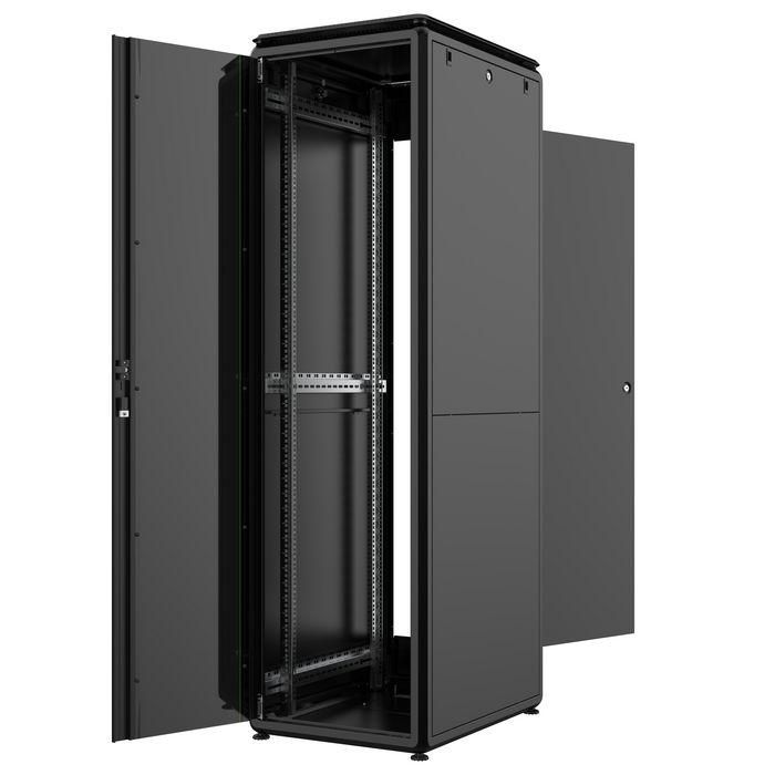 Lanview Armario Rack para Servidores y Redes 19" 42U 600x800mm Independiente con Puerta Cristal y Raíles Ajustables 1