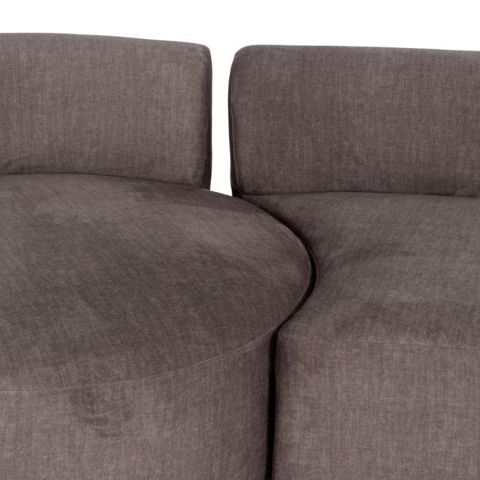 Sofá 3 Piezas Gris Tejido Salón 405 X 112 X 70 cm