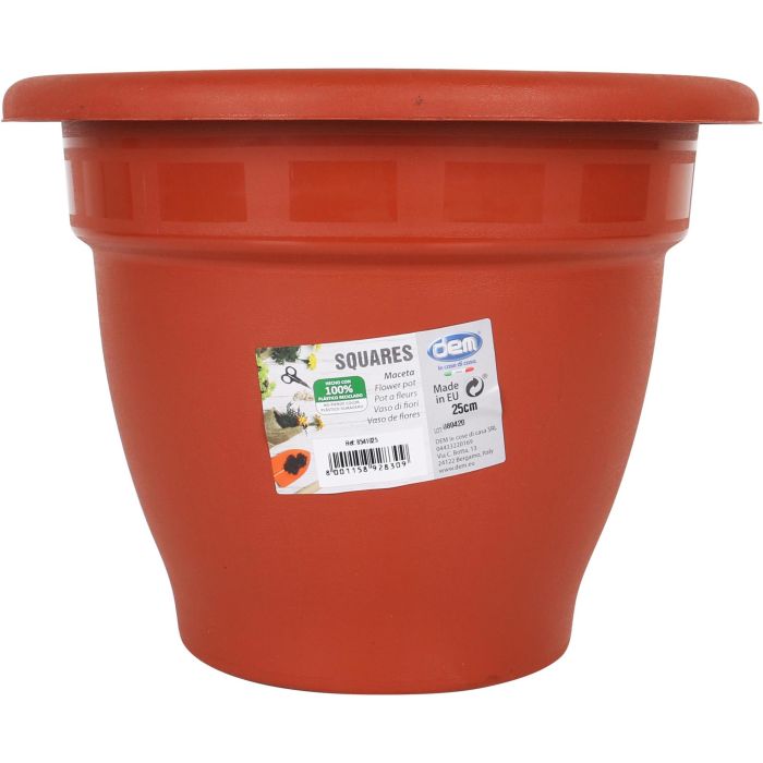 Dem Maceta Squares 25 cm, maceta de plástico cuadrada 25 x 25 x 19 cm (6 Unidades) 1