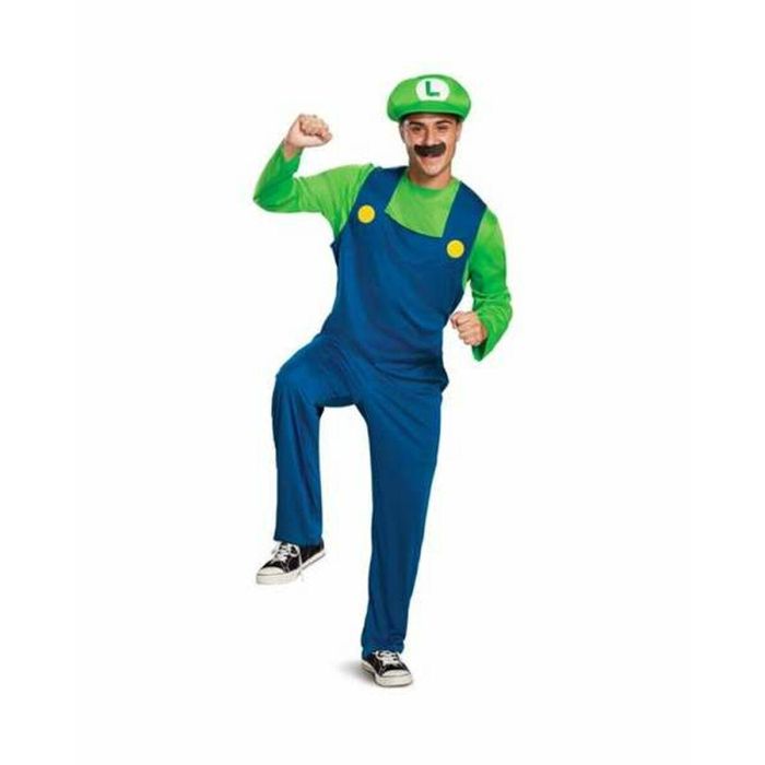Disfraz adulto nintendo super mario: luigi clasico talla l-XL