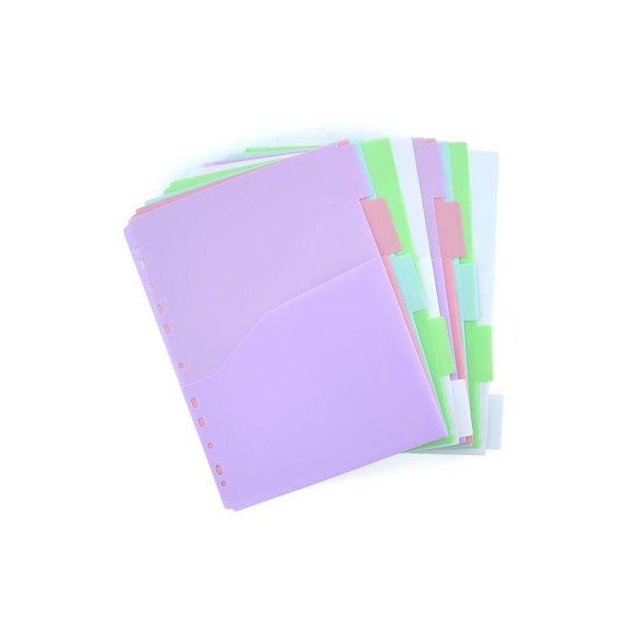 Separadores Office Box Blush Pp A4 10 Pestañas 11 Taladros Bolsillo Para Documentos Surtido (4 Col.) (Set de 10)