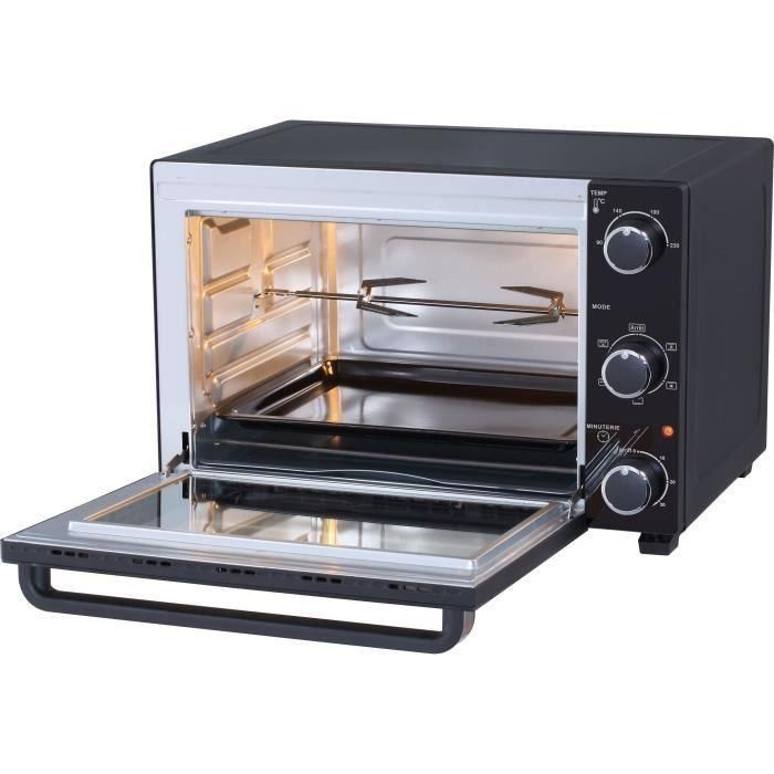 CONTINENTAL EDISON CEMF46B3 - Mini horno eléctrico 46L negro - 1800W - Asador, Circulación natural 3