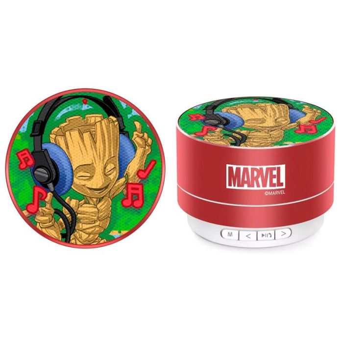 ERT GROUP Altavoz Portátil Inalámbrico Groot Guardianes de la Galaxia Marvel con Micrófono y Batería 300 mAh Reproductor MP3 Radio FM 0 ERT GROUP Altavoz Portátil Inalámbrico Groot Guardianes de la Galaxia Marvel con Micrófono y Batería 300 mAh Reproductor MP3 Radio FM 0
