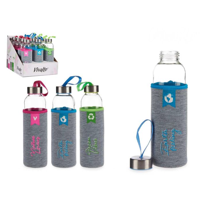 Botella Neopreno Cristal Col Etiqueta 500Ml Surtidos Vivalto 6X22CM (24 Unidades) Botella Neopreno Cristal Col Etiqueta 500Ml Surtidos Vivalto 6X22CM (24 Unidades)