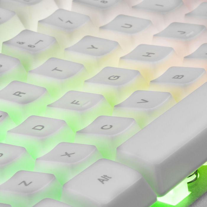 Teclado Mars Gaming MK220 RGB Blanco Qwerty Español 5