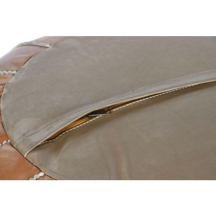 DKD Home Decor Loft Cojín Suelo Camel Polipiel 50 x 50 x 40 cm 3