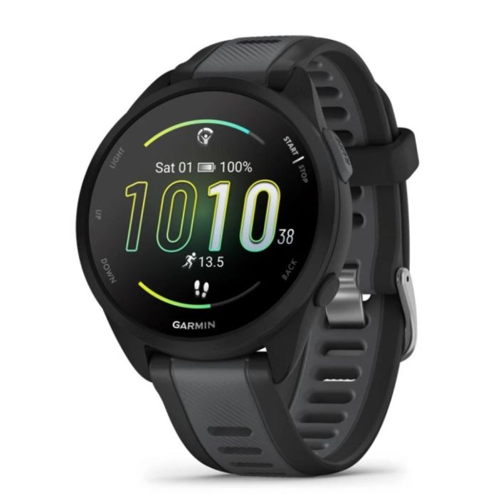 Garmin Forerunner 165 Smartwatch GPS Pantalla AMOLED Táctil 1.2" (390x390 Px) Negro, Correa Silicona, 4GB Garmin Forerunner 165 Smartwatch GPS Pantalla AMOLED Táctil 1.2" (390x390 Px) Negro, Correa Silicona, 4GB