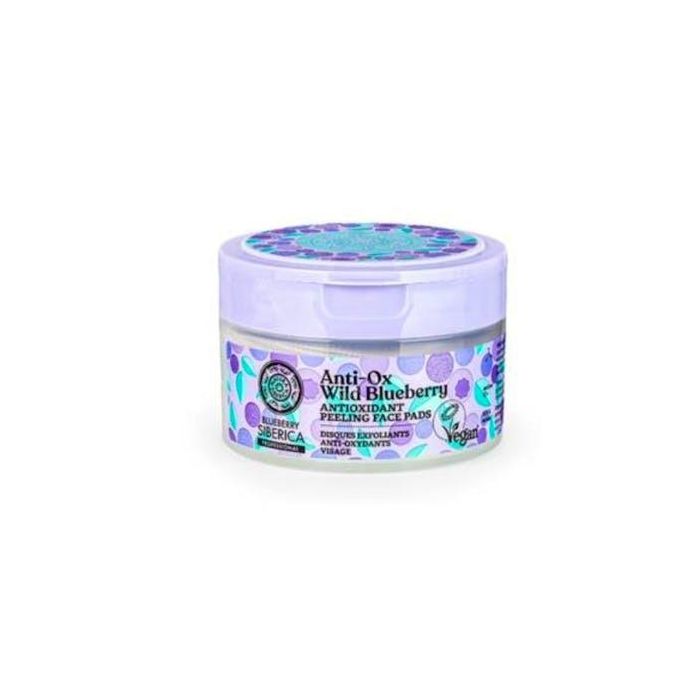 Natura Siberica Discos Faciales Exfoliantes Anti-Ox Wild Blueberry con Vitamina C y AHA 20 Uds.