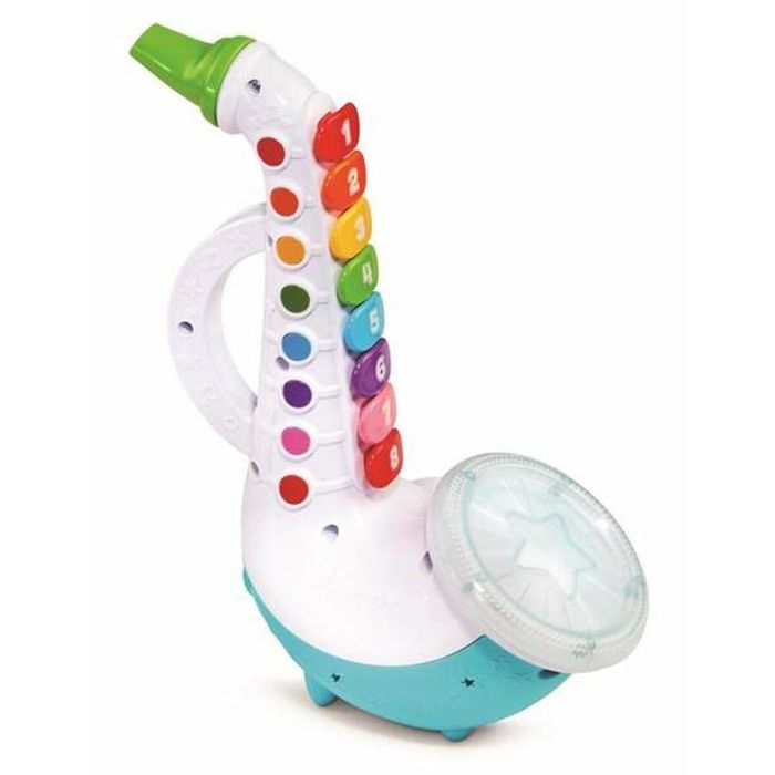 Saxofon infantil colores musicales con gran variedad de sonidos y 8 botones para reproducir notas musicales 28,6x22,2x10,4 cm 1 Saxofon infantil colores musicales con gran variedad de sonidos y 8 botones para reproducir notas musicales 28,6x22,2x10,4 cm 1