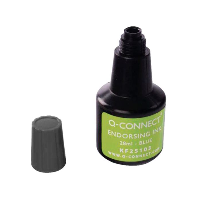 Tinta Tampon Q-Connect Negro Bote 28 mL 4