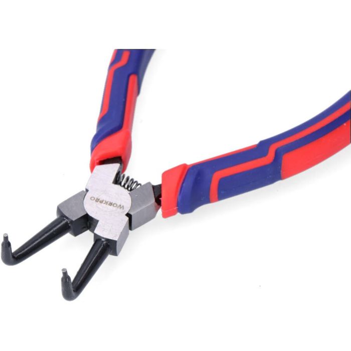 Workpro Alicates Curvos Arandelas Retención Exterior 180 mm Acero Cromo-Vanadio Mango Cómodo 1 Workpro Alicates Curvos Arandelas Retención Exterior 180 mm Acero Cromo-Vanadio Mango Cómodo 1