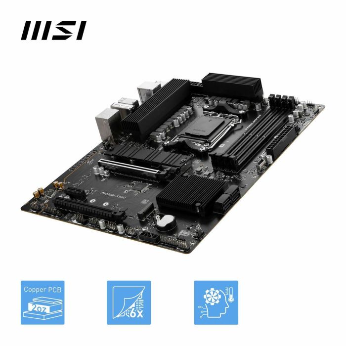 MSI Placa Base PRO B650-S WiFi AM5 para Procesadores AMD Ryzen Serie 7000, DDR5, ATX 19