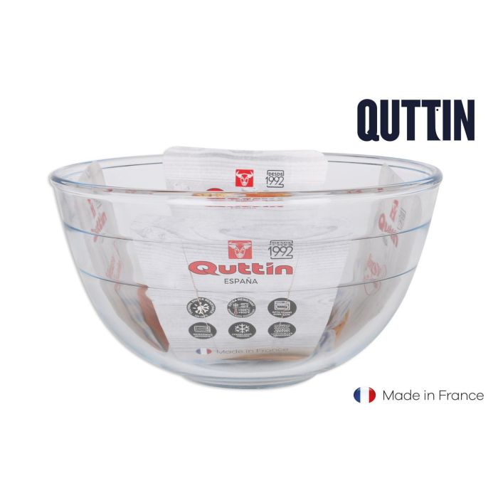 Bol Mezclador de Vidrio Quttin 24 cm 3.8L (6 Unidades) Bol Mezclador de Vidrio Quttin 24 cm 3.8L (6 Unidades)