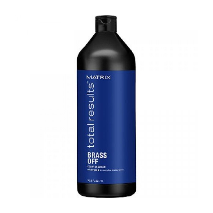 Matrix Brass Off Shampoo Matizador Para Cabello Rubio 1000 mL 1
