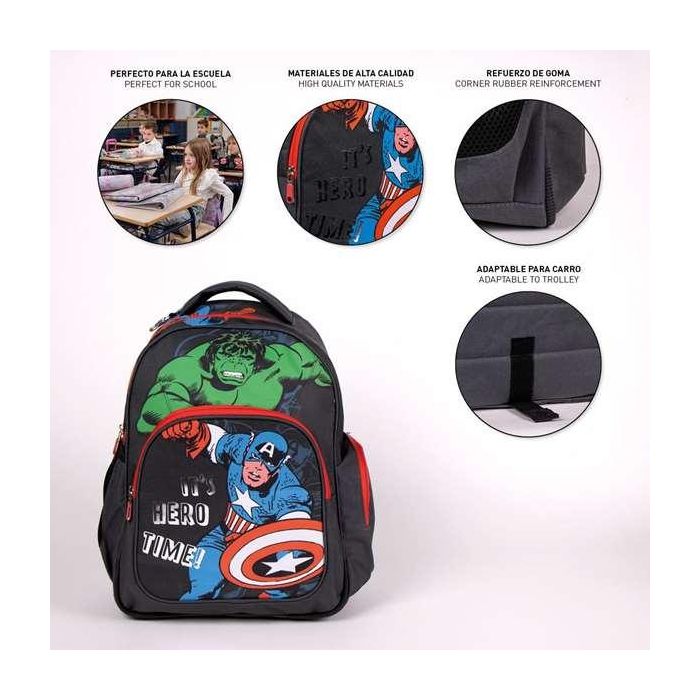 Mochila Escolar The Avengers Negro 32 x 15 x 42 cm 4