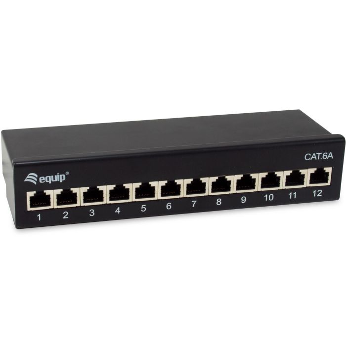 Equip Patchpanel 12x RJ45 Cat6A FTP 1HE Premium schwarz