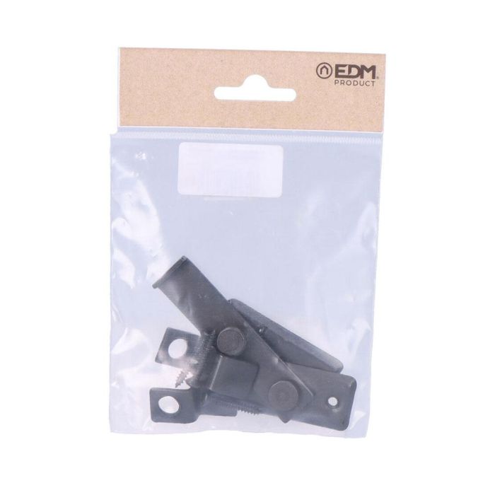 Edm Pestillo reversible de hierro zincado, color negro, 8 cm 1 Edm Pestillo reversible de hierro zincado, color negro, 8 cm 1