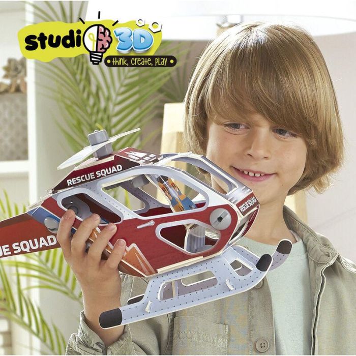 Educa Borras Studio 3D Helicoptero 14 Piezas Cartón, 18 Tornillos, 18 Tuercas, Desarrollo Manual, Razonamiento y Orientación Espacial 3 Educa Borras Studio 3D Helicoptero 14 Piezas Cartón, 18 Tornillos, 18 Tuercas, Desarrollo Manual, Razonamiento y Orientación Espacial 3