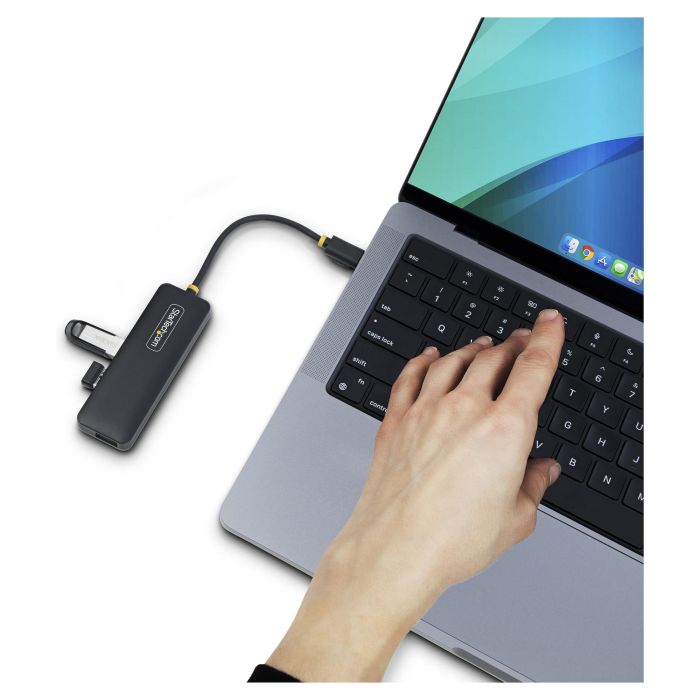 StarTech Hub USB-C de 4 Puertos 5Gbps Portátil USB 3.0 Tipo-A 4 Puertos Negro 6