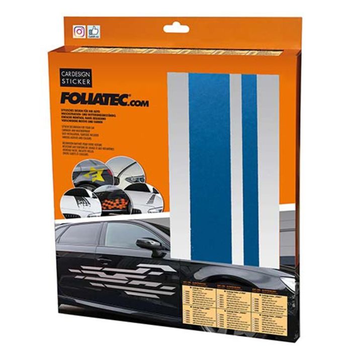 Foliatec FO33932 Adhesivos Coche Diseño Líneas Azul 5,8x360cm | PVC Exterior Resistente Intemperie, Lavado y Fácil Aplicación Foliatec FO33932 Adhesivos Coche Diseño Líneas Azul 5,8x360cm | PVC Exterior Resistente Intemperie, Lavado y Fácil Aplicación