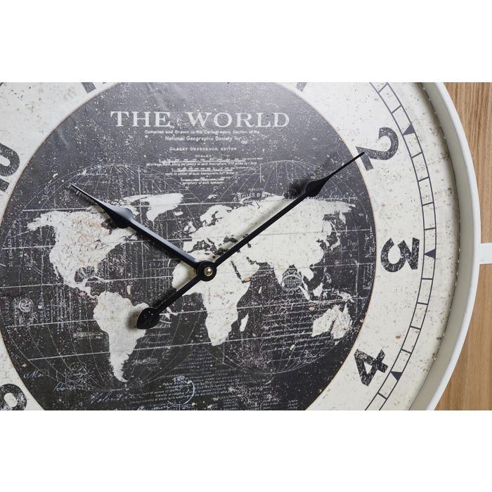 Reloj Pared Vintage DKD Home Decor Negro Blanco 4.5 x 60 x 60 cm (2 Unidades) 2 Reloj Pared Vintage DKD Home Decor Negro Blanco 4.5 x 60 x 60 cm (2 Unidades) 2