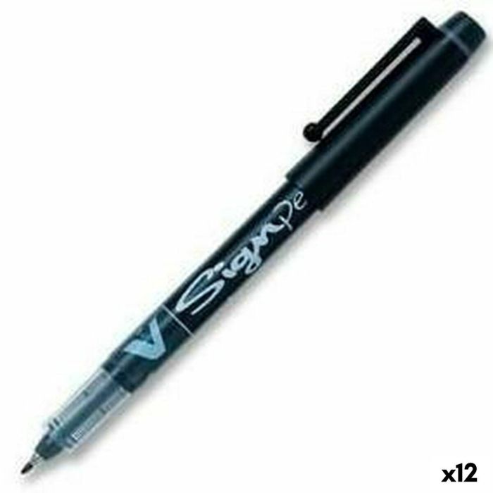 Boligrafo de tinta líquida Pilot V-Sign Negro 0,6 mm (12 Unidades) Boligrafo de tinta líquida Pilot V-Sign Negro 0,6 mm (12 Unidades)