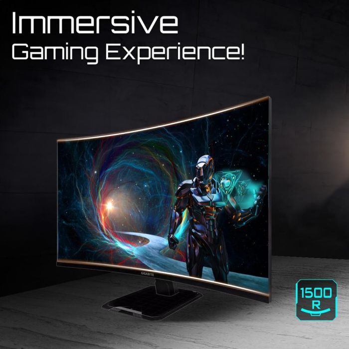 GIGABYTE GS32QCA 31.5" Monitor Curvo Gaming QHD 2560x1440 180Hz 1ms VA FreeSync HDR Ready 6