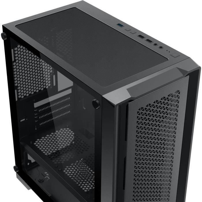 Xigmatek XIG4713436748540 Caja PC Lux M Negra - Mini Torre, Formato Micro-ATX Sin Fuente de Alimentación 4