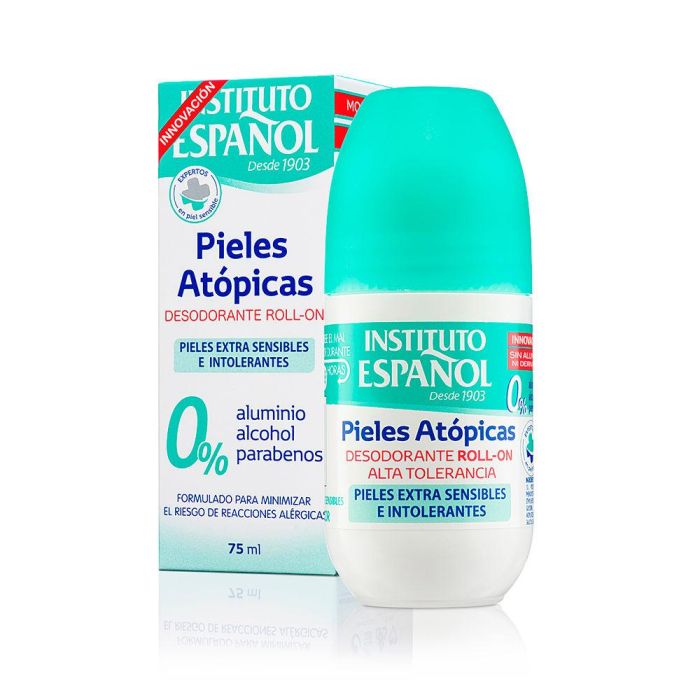 Instituto Español Desodorante Roll-On Pieles Atópicas Piel Sensible Hipoalergénico Sin Aluminio Sin Alcohol 75 ml 1