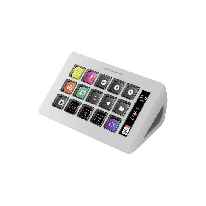 Mars Gaming Stream Deck Slim MSD-ONE, 15 Teclas LCD Personalizables, Blanco, Controlador de Productividad y Streaming para PC 2 Mars Gaming Stream Deck Slim MSD-ONE, 15 Teclas LCD Personalizables, Blanco, Controlador de Productividad y Streaming para PC 2