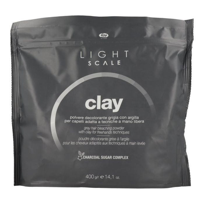 Lisap Light Scale Clay Dye Arcilla Decolorante Gris 400g para Técnicas de Mechas a Mano Alzada