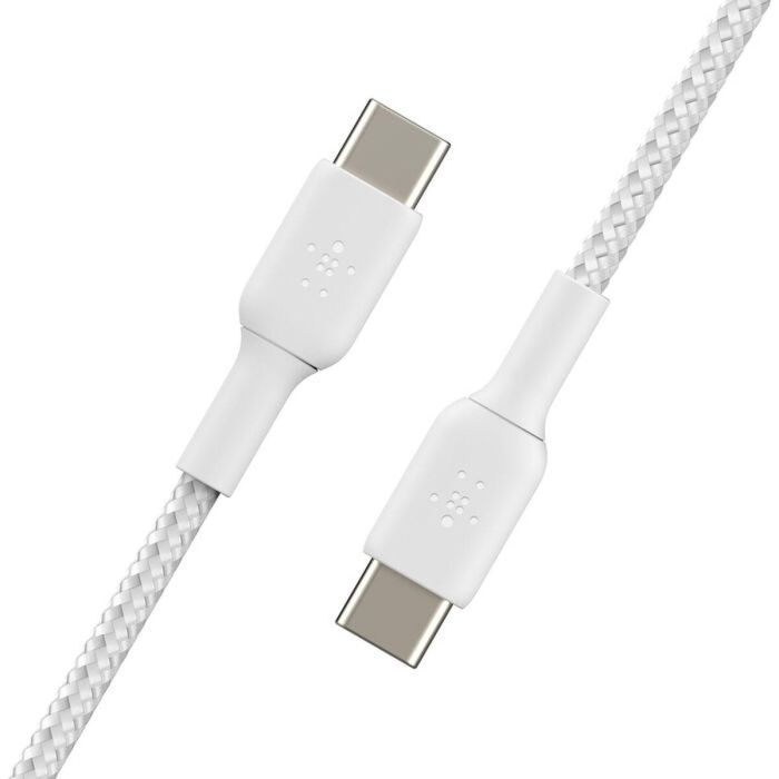 Cable USB-C Belkin CAB004BT2MWH2PK Blanco 2 m (2 Unidades) 2 Cable USB-C Belkin CAB004BT2MWH2PK Blanco 2 m (2 Unidades) 2