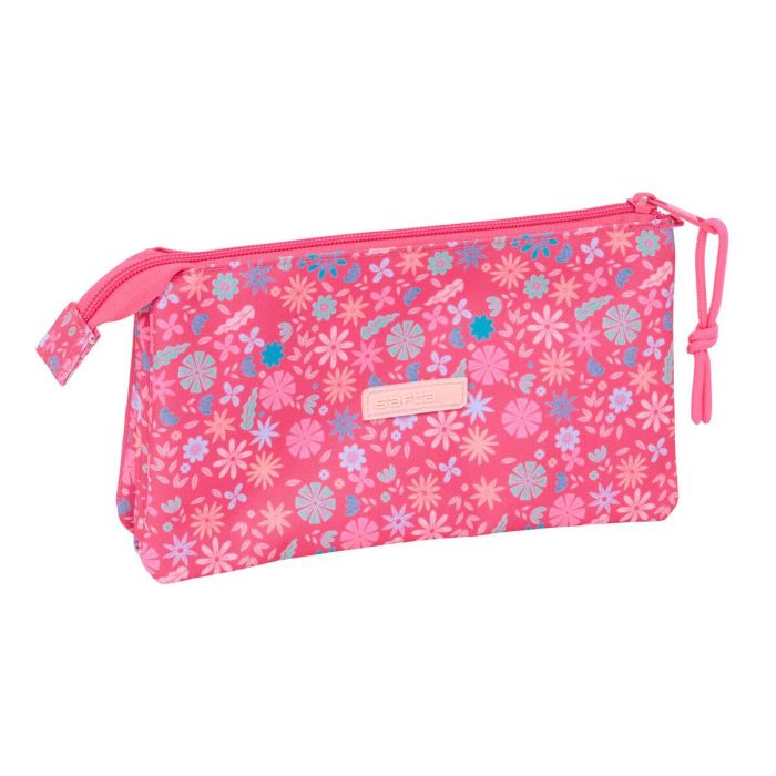 Portatodo Triple Safta Feeling Rosa 22 x 12 x 3 cm 1