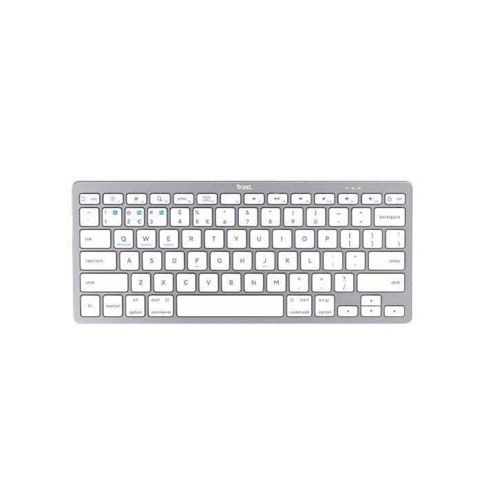 Trust Teclado Basics Bluetooth Para Pc, Tablet Y Smartphone Blanco-Plata Trust Teclado Basics Bluetooth Para Pc, Tablet Y Smartphone Blanco-Plata